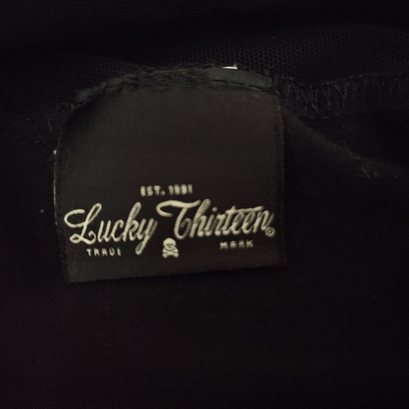 Lucky Thirteen Brand Dress with Leopard Bow and Skeleton - Picture 3 of 3